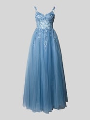 Abendkleid mit Perlen und Pailletten von unique - 10