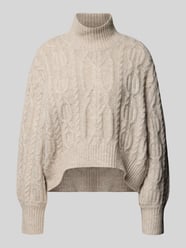 Pullover mit Zopfmuster-Struktur von ONLY Beige - 14