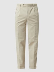 Bundfaltenhose mit Stretch-Anteil Modell 'Morello' von Hiltl Beige - 47