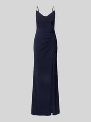 Abendkleid mit Spaghettiträgern von Luxuar Blau - 36