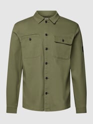 Vrijetijdsoverhemd met paspel- en klepzakken, model 'Coben' van Jack & Jones Groen - 21