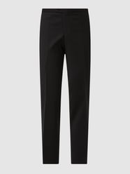 Spodnie smokingowe o kroju slim fit z żywej wełny model ‘Preston’ od CG - Club of Gents Czarny - 2