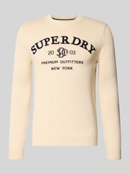 Strickpullover mit Rundhalsausschnitt von Superdry Beige - 18