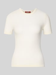 Koszulka z dzianiny o kroju regular fit z mieszanki jedwabiu i wełny model „MSTLEPRE” od Max Mara Studio - 4