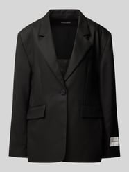 Regular Fit Longblazer mit Label-Patch von black palms - 1