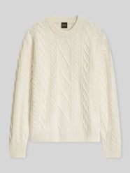 Pullover aus Schurwolle mit Zopfstruktur von BOSS Orange - 33