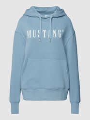 Hoodie mit Label-Print Modell 'Bianca' von Mustang Blau - 22
