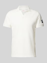 Slim Fit Poloshirt mit Label-Detail von s.Oliver RED LABEL Weiß - 41