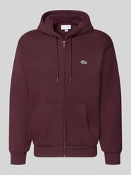 klassiek fit sweatjack van katoenmix van Lacoste Bordeaux - 27