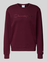 Sweatshirt met labelstitching en ronde hals van CHAMPION Bordeaux - 9