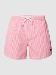 Badehose mit Streifenmuster Modell 'Velvetfish' von BOSS Rosa - 27