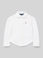 Bluse mit Logo-Stitching von Polo Ralph Lauren Kids Weiß - 43