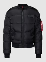Bomberjacke mit Label-Patch von Alpha Schwarz - 36