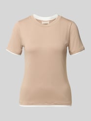 regular fit T-shirt van viscosemix model 'Alvin' van FREE/QUENT Beige - 23