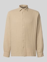 Regular Fit Freizeithemd mit Kentkragen von Lindbergh Beige - 15