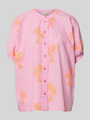 Bluse mit Rundhalsausschnitt und Knopfleiste von Milano Italy - 13