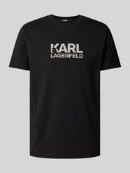 T-Shirt mit Label-Print von Karl Lagerfeld Schwarz - 45