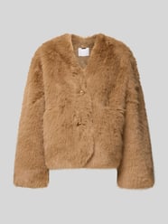 Kunstfell Jacke mit Kunstfellbesatz von Rich & Royal Beige - 30