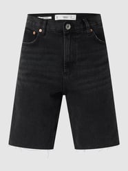 High Waist Jeansbermudas aus Baumwolle Modell 'Ariadna'  von Mango Schwarz - 10