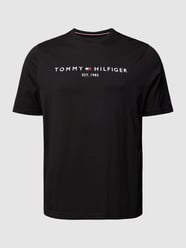 T-shirt PLUS SIZE z nadrukiem z logo od Tommy Hilfiger Big & Tall Czarny - 39