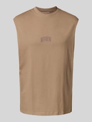 Tanktop mit Label-Print von REVIEW Beige - 7