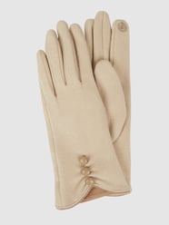 Touchscreen-Handschuhe mit Zierknöpfen von EEM Beige - 31