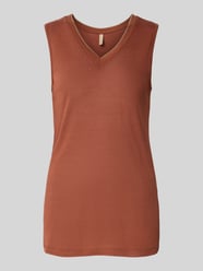Leinentop mit V-Ausschnitt Modell 'EMEL' von Soyaconcept - 16