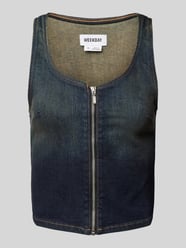 Denim tanktop met ritssluiting, model 'Redondo' van WEEKDAY - 17