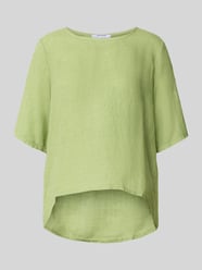 Bluzka lniana o kroju relaxed fit z rękaw o dł. 1/2 model 'Pa44ulaa' od ZABAIONE - 45