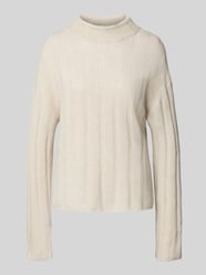 Wollpullover mit Stehkragen Woll-Kaschmir-Mix von Marc Cain Beige - 17