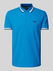 Regular Fit Poloshirt mit Label-Stitching Modell 'PADDY' von BOSS Green Blau - 13