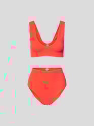 Bikini mit Strukturmuster von Sorbet Island Rot - 48