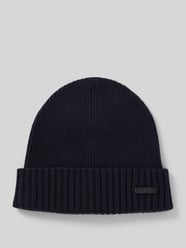 Czapka beanie z naszywką z logo model ‘Fati’ od BOSS - 42