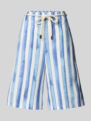 Baggy fit linnen bermuda met strikceintuur van Christian Berg Woman - 19