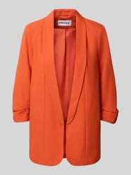 Długi żakiet o kroju regular fit z dodatkiem wiskozy Model 'BOSELLA' od PIECES - 2