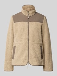 Fleecejacke mit Zweiwege-Reißverschluss Modell 'Elisa Eli' von MOS MOSH Beige - 1