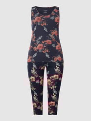 Pyjama-Oberteil aus Modal-Elasthan-Mix von Schiesser Blau - 34