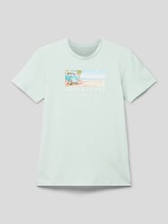 T-Shirt mit Motiv-Print Modell 'BOOSTER' von Jack & Jones Blau - 36
