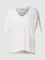 T-Shirt mit V-Ausschnitt Modell 'Svennie' von Drykorn Beige - 46