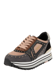 Plateausneakers van suède en mesh, model 'Wonder Maxi' van Liu Jo Roze - 37