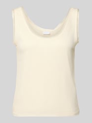 Tanktop mit Rundhalsausschnitt und abgerundetem Saum von Jake*s Collection Beige - 20