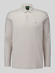 Poloshirt mit Logo-Patch Modell 'Pirol' von BOSS Green Beige - 37