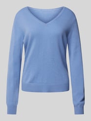 Kasjmier pullover met afgeronde V-hals van S.Marlon - 3