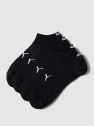 Sneakersocken mit Label-Print im 4er-Pack von Puma Schwarz - 46