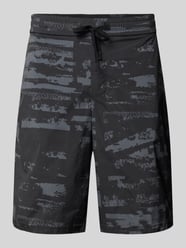 Szorty o kroju regular fit ze wzorem na całej powierzchni model 'Globe AOP' od BOSS Green - 5