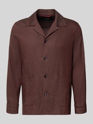 Regular Fit Hemdjacke aus Leinen-Mix Modell 'Malte' von CINQUE - 3