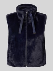 Bodywarmer van imitatiebont met opstaande kraag en tunnelkoord van monari - 20