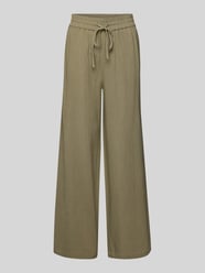 High waist broek van een mix van viscose en linnen, model 'VIVA-GULIA' van Selected Femme - 38