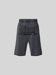 Sweatshorts mit elastischem Bund von Diesel Schwarz - 16