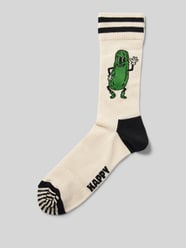 Socken mit Label-Print von Happy Socks Weiß - 6